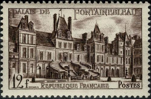 Potov znmka Franczsko 1951 Zmek Fontainebleau Mi# 896