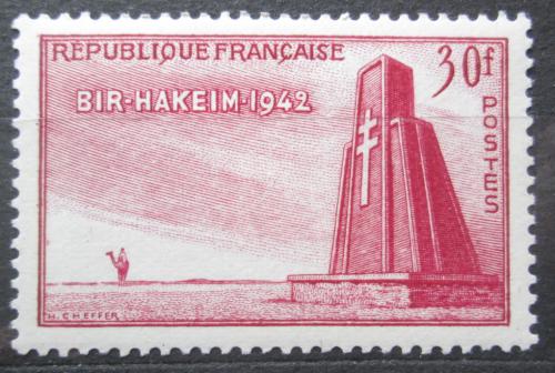 Po�tov� zn�mka Franc�zsko 1952 Pam�tn�k u Bir-Hakeim Mi# 943