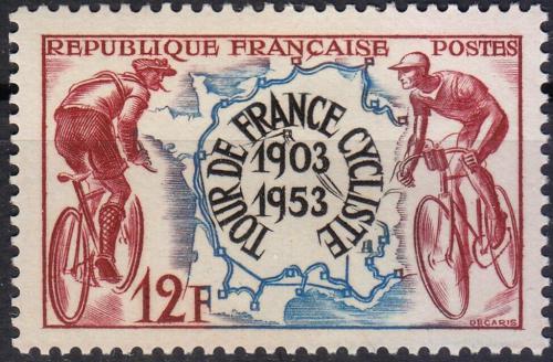 Potov znmka Franczsko 1953 Tour de France Mi# 977
