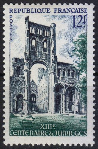 Potov znmka Franczsko 1954 Ruiny opatstv v Jumi&#232;ges Mi# 1011 - zvi obrzok
