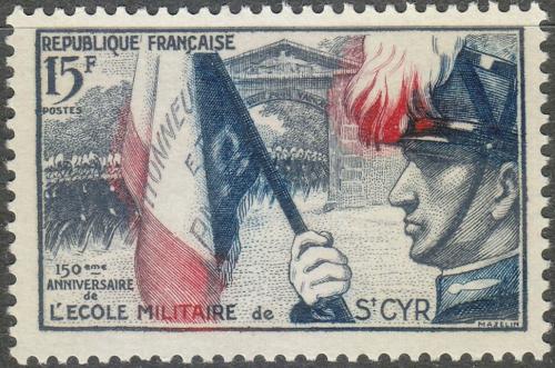 Potov znmka Franczsko 1954 Vojensk akademie, 150. vroie Mi# 1022 - zvi obrzok