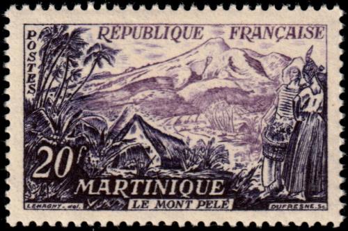 Potov znmka Franczsko 1955 Mont Pel, Martinik Mi# 1069