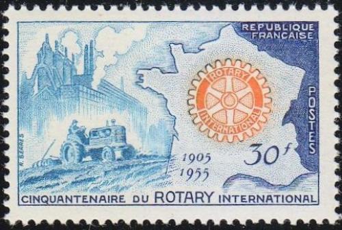Potov znmka Franczsko 1955 Rotary Intl., 50. vroie Mi# 1035 - zvi obrzok