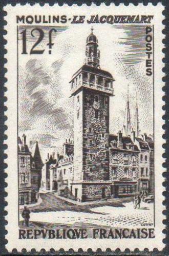 Potov znmka Franczsko 1955 Zvonice v Moulins Mi# 1050 - zvi obrzok