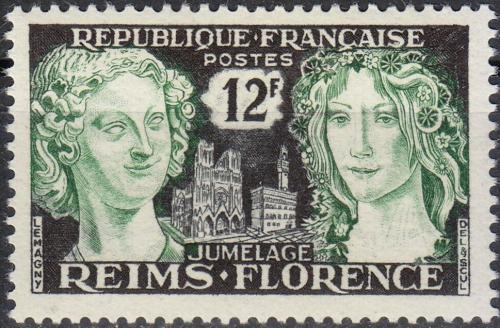 Potov znmka Franczsko 1956 Ptelstv Remee s Florenci Mi# 1089