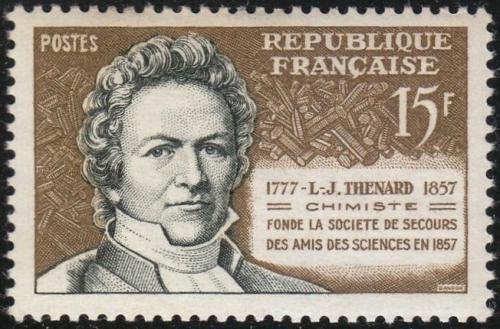 Potov znmka Franczsko 1957 Louis Jacques Thnard, chemik Mi# 1174 - zvi obrzok