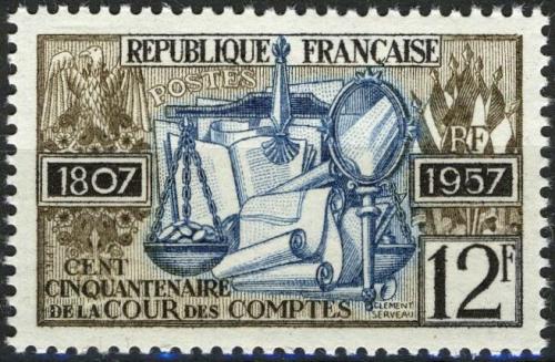 Potovn znmka Francie 1957 Nejvy kontroln ad, 150. vro Mi# 1135 - zvi obrzok