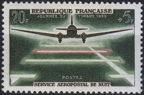 Potov znmka Franczsko 1959 Lietadlo Mi# 1240 - zvi obrzok