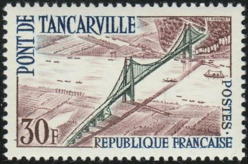 Potov znmka Franczsko 1959 Most u Tancarville Mi# 1260 - zvi obrzok