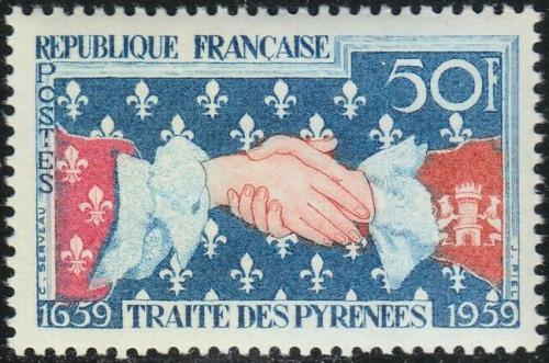Potov znmka Franczsko 1959 Pyrenejsk smlouva, 300. vroie Mi# 1265