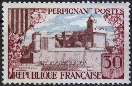 Potov znmka Franczsko 1959 Zmek Perpignan Mi# 1269
