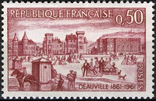 Potov znmka Franczsko 1961 Deauville, 100. vroie Mi# 1348 - zvi obrzok