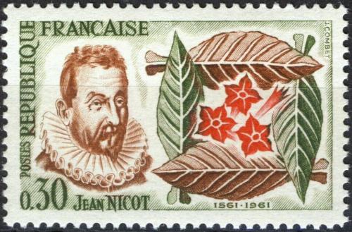 Potov znmka Franczsko 1961 Jean Nicot, spisovatel Mi# 1340