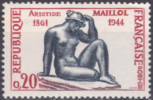 Potov znmka Franczsko 1961 Socha, Aristide Maillol Mi# 1334 - zvi obrzok