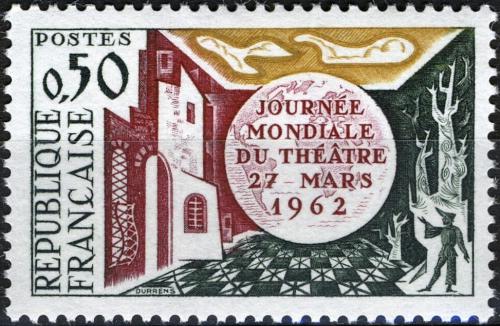 Potovn znmka Francie 1962 Den divadla Mi# 1387
