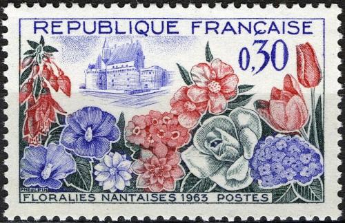 Potov znmka Franczsko 1963 Vstava kvtin v Nantes Mi# 1422