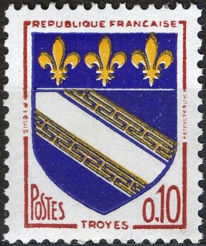 Potov znmka Franczsko 1963 Znak Troyes Mi# 1420 - zvi obrzok