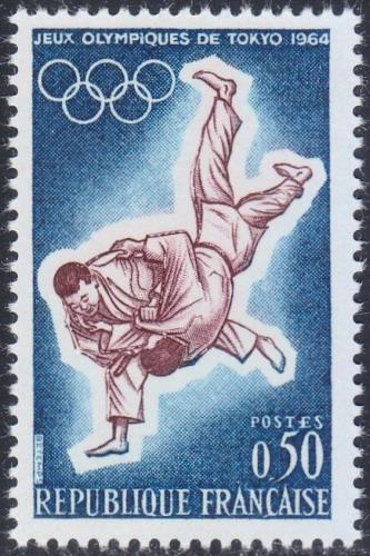 Potov znmka Franczsko 1964 LOH Tokio, judo Mi# 1486