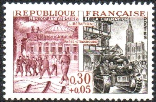 Potov znmka Franczsko 1964 Oslobodenie Pae, 20. vroie Mi# 1488 - zvi obrzok