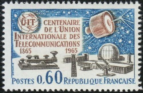 Potov znmka Franczsko 1965 ITU, 100. vroie Mi# 1510