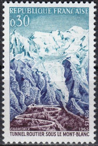 Potov znmka Franczsko 1965 Tunel Mont-Blanc Mi# 1520 - zvi obrzok