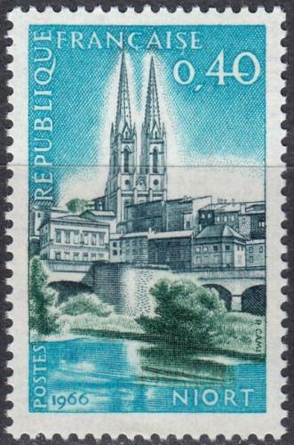 Potov znmka Franczsko 1966 Kostel Saint-Andr, Niort Mi# 1547