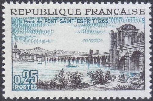 Potov znmka Franczsko 1966 Most Pont-Saint-Esprit Mi# 1543