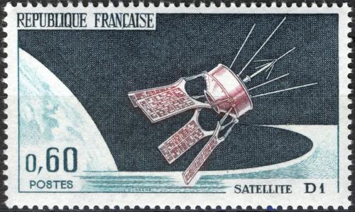 Potov znmka Franczsko 1966 Start satelitu D 1 Mi# 1539