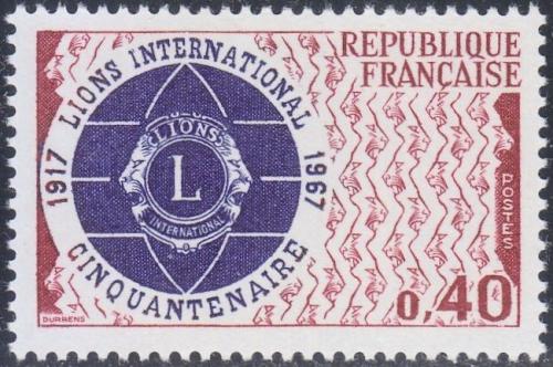 Potov znmka Franczsko 1967 Lions Intl., 50. vroie Mi# 1601