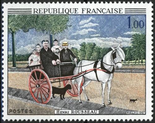 Potov znmka Franczsko 1967 Umenie, Henri Rousseau Mi# 1575
