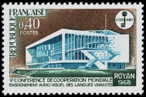 Potov znmka Franczsko 1968 Kongresov hala v Royan Mi# 1620