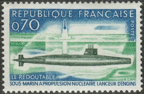 Potovn znmka Francie 1969 Ponorka Redoutable Mi# 1686 - zvi obrzok
