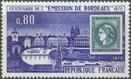 Potov znmka Franczsko 1970 Prvn znmky z Bordeaux, 100. vroie Mi# 1730 - zvi obrzok