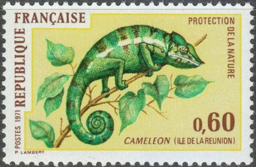 Potov znmka Franczsko 1971 Chameleon pardl Mi# 1771