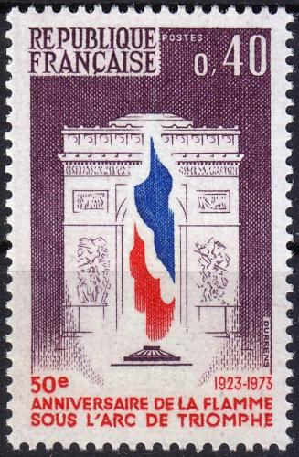 Potovn znmka Francie 1973 Plamen pod Vtznm obloukem Mi# 1855 - zvi obrzok