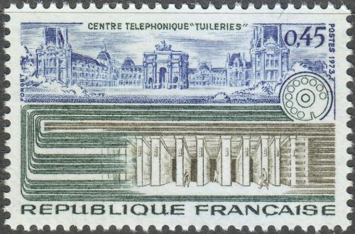 Potov znmka Franczsko 1973 Telefonn centrla Tuileries v Pai Mi# 1832