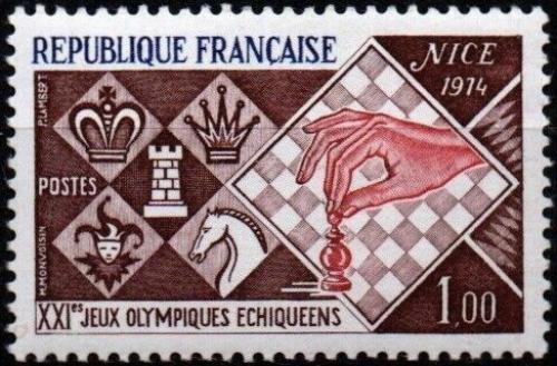 Potovn znmka Francie 1974 achov olympida Mi# 1878