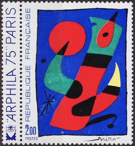 Potov znmka Franczsko 1974 Umenie, Joan Mir Mi# 1885 - zvi obrzok