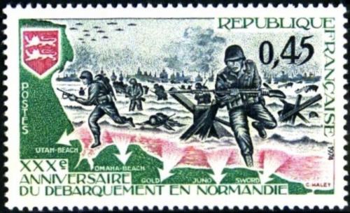 Potov znmka Franczsko 1974 Vyloden v Normandii, 40. vroie Mi# 1877