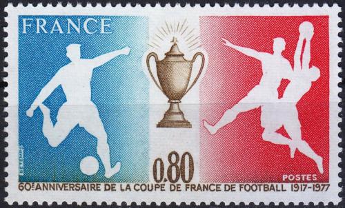 Potov znmka Franczsko 1977 Franczsky futbalov pohr, 60. vroie Mi# 2035