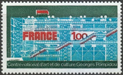 Potovn znmka Francie 1977 Nrodn centrum kultury a umn Mi# 2010 - zvi obrzok