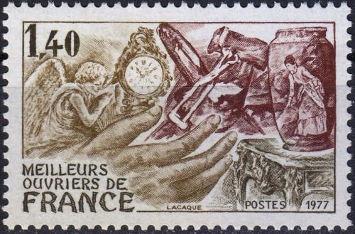 Potov znmka Franczsko 1977 emeslnci Mi# 2048 - zvi obrzok