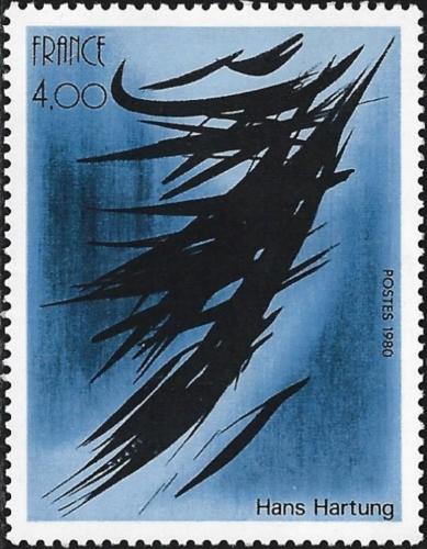 Potov znmka Franczsko 1980 Umenie, Hans Hartung Mi# 2234
