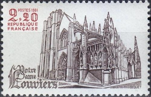Potov znmka Franczsko 1981 Kostel v Louviers Mi# 2285