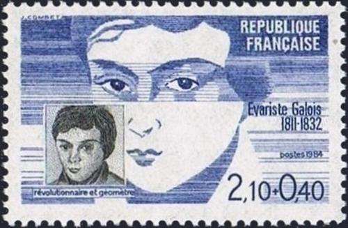 Potov znmka Franczsko 1984 variste Galois, matematik Mi# 2472