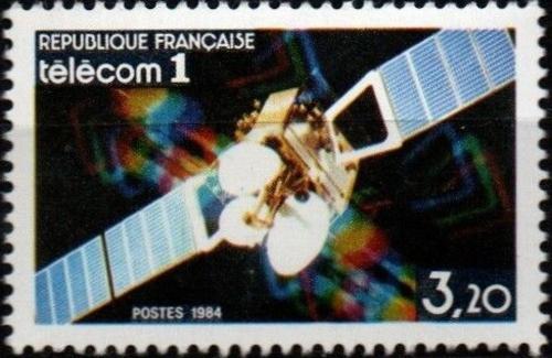 Potov znmka Franczsko 1984 Telecom I Satelit Mi# 2459