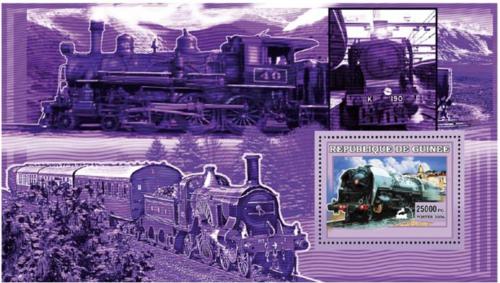 Poštová známka Guinea 2006 Parní lokomotívy Mi# Block 1038
