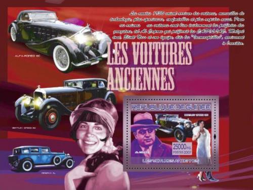 Poštová známka Guinea 2007 Historické automobily Mi# Block 1447 Kat 7€