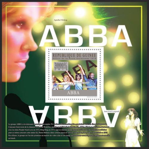 Poštová známka Guinea 2010 ABBA Mi# Block 1812 Kat 10€