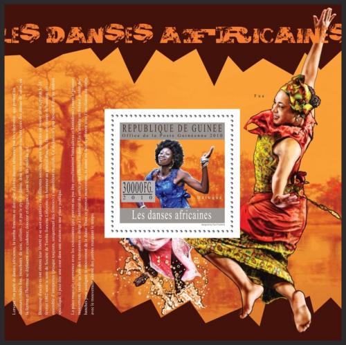 Poštová známka Guinea 2010 Africký tanec Mi# Block 1801 Kat 10€